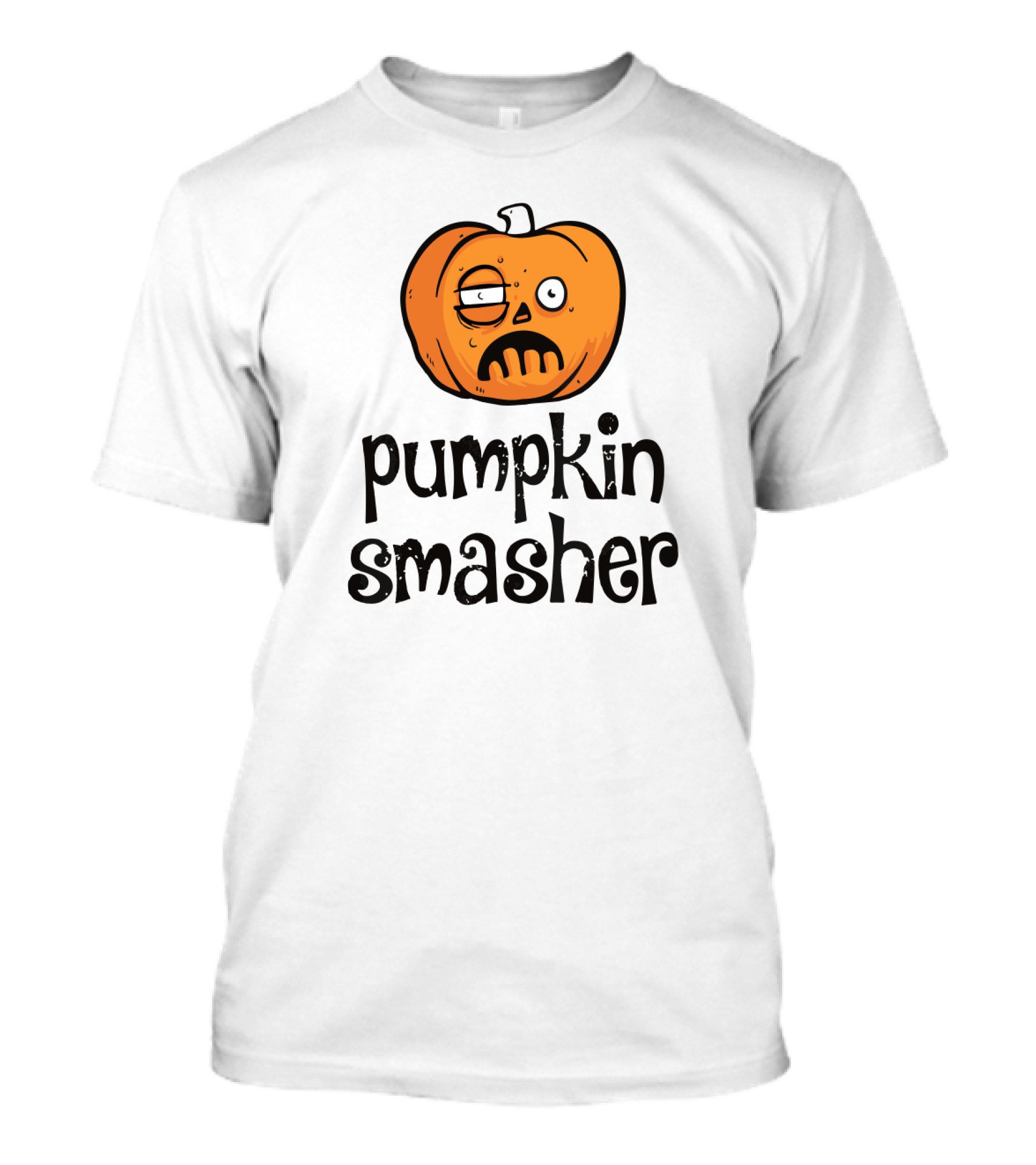 Pumpkin Smasher Funny Jack-O'-Lantern Face T-Shirt