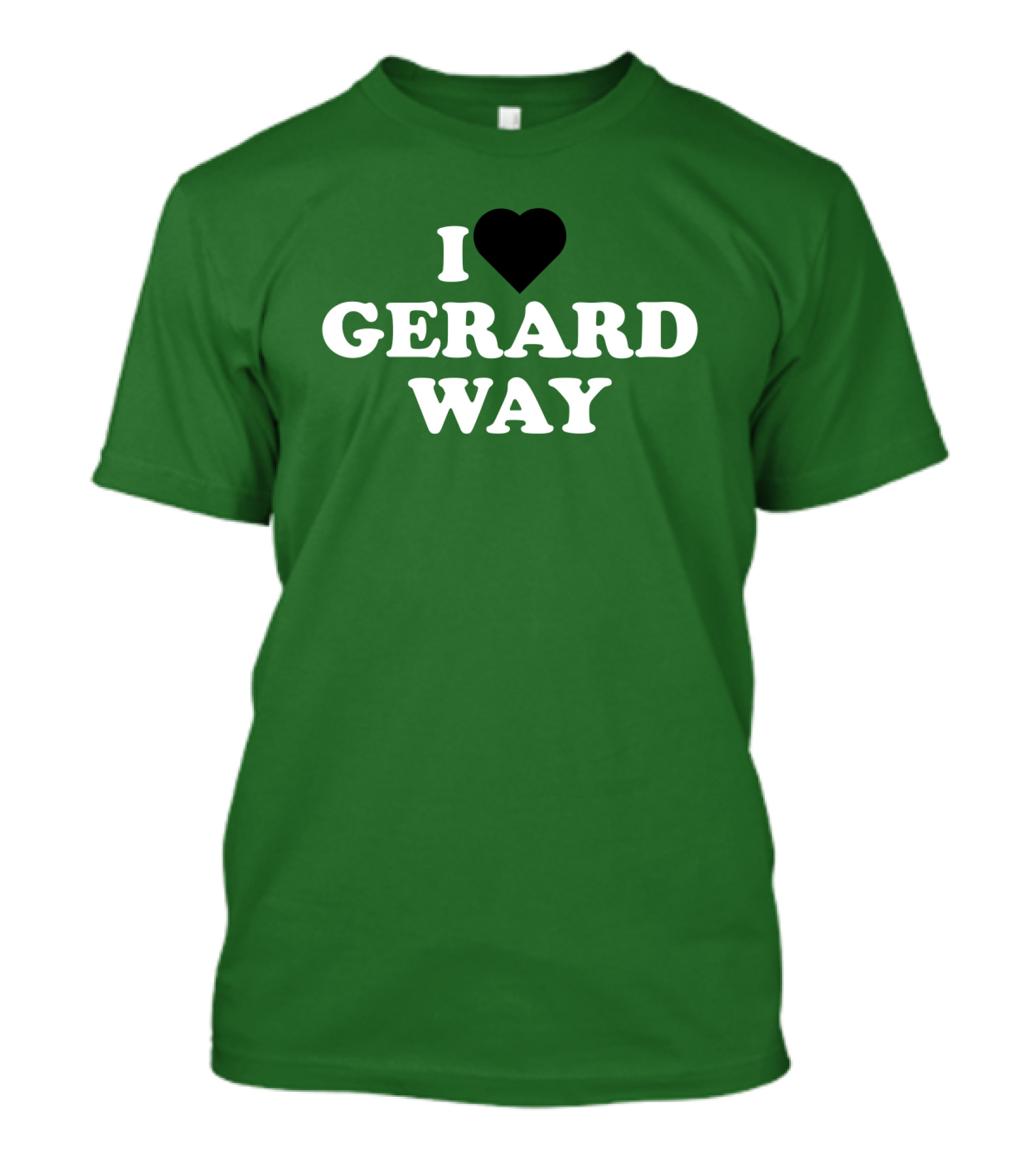 I Heart Gerard Way Fandom Green Background T-Shirt