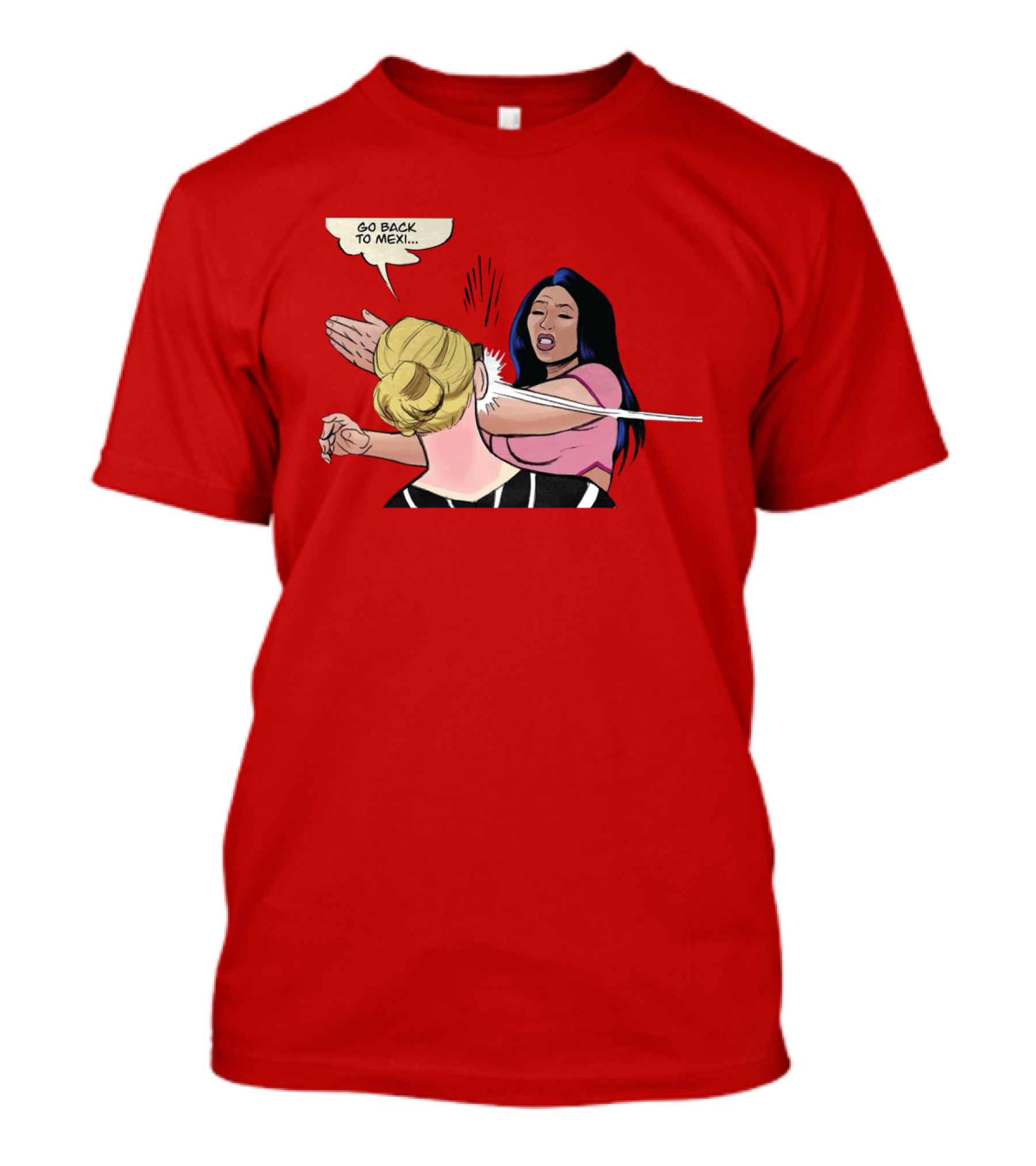 Go Back To Mexi Comic Style Slap Scene T-Shirt