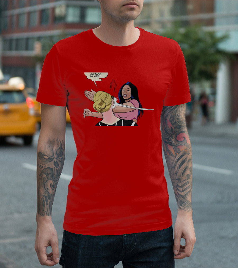 Go Back To Mexi Comic Style Slap Scene T-Shirt