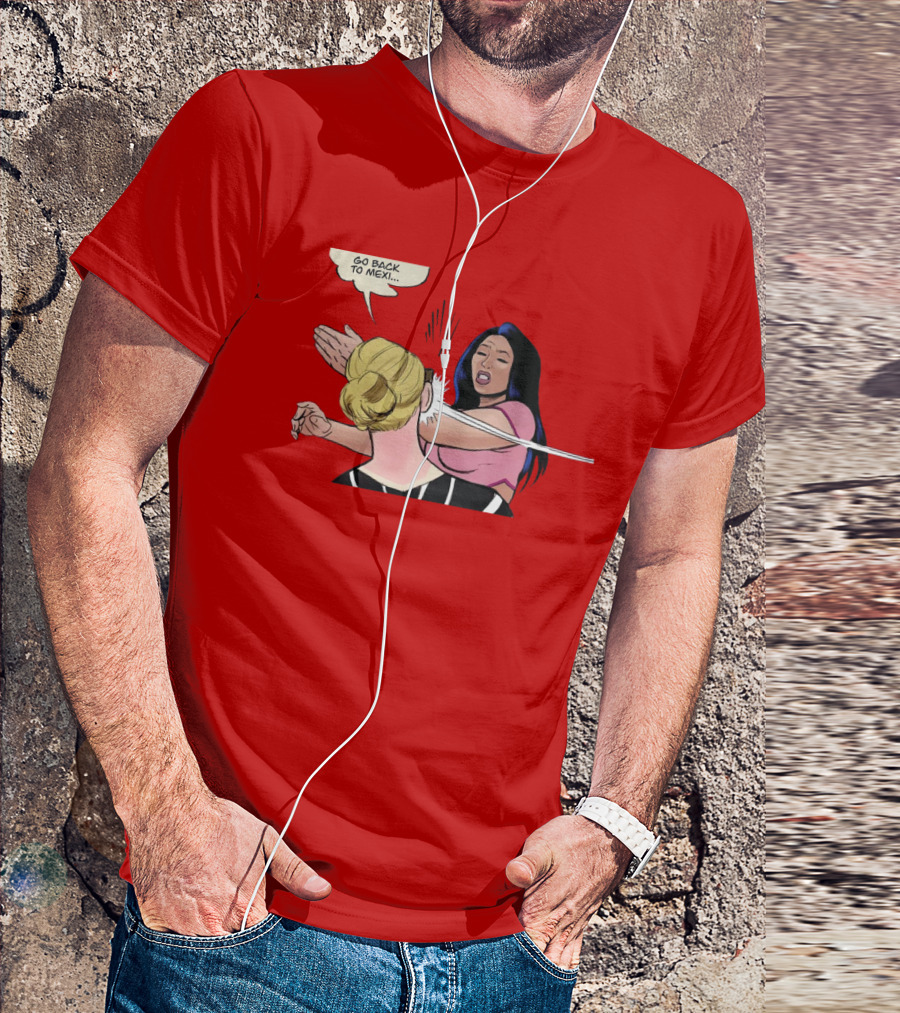 Go Back To Mexi Comic Style Slap Scene T-Shirt