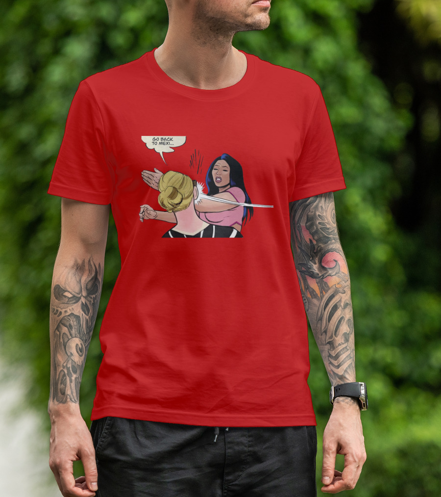Go Back To Mexi Comic Style Slap Scene T-Shirt