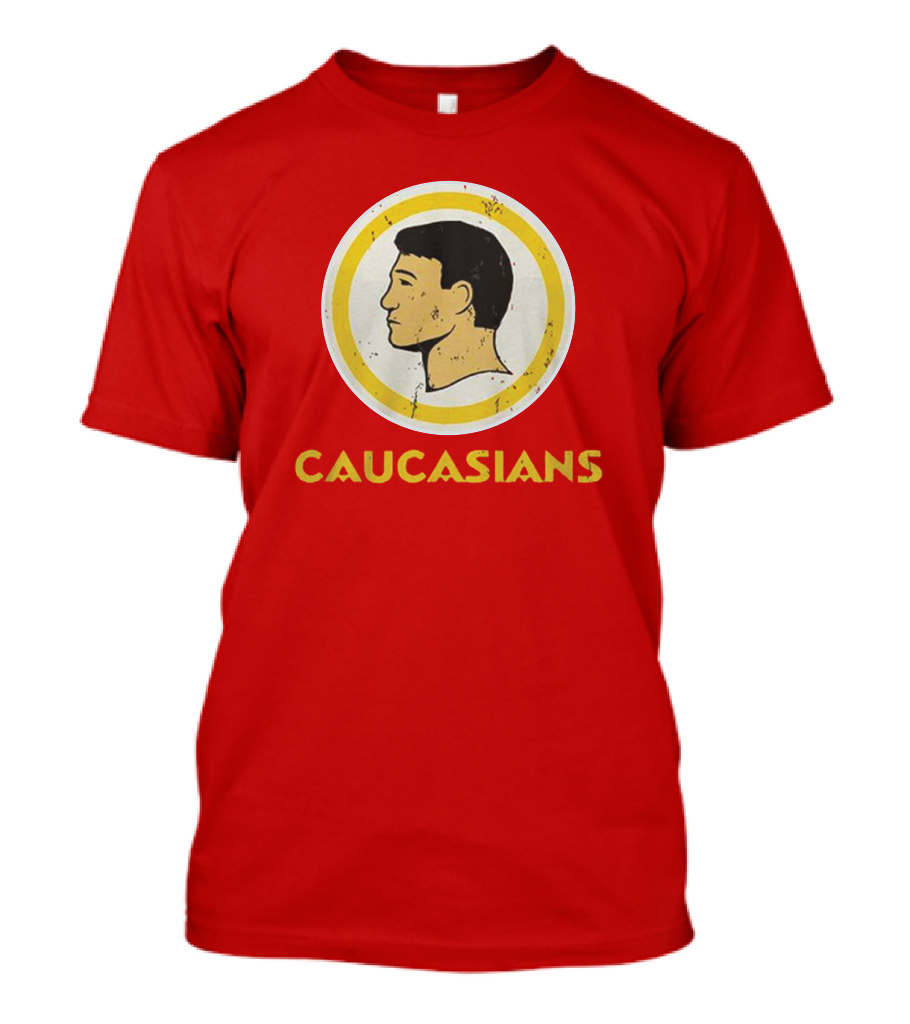 Caucasians Red Circle Profile T-Shirt
