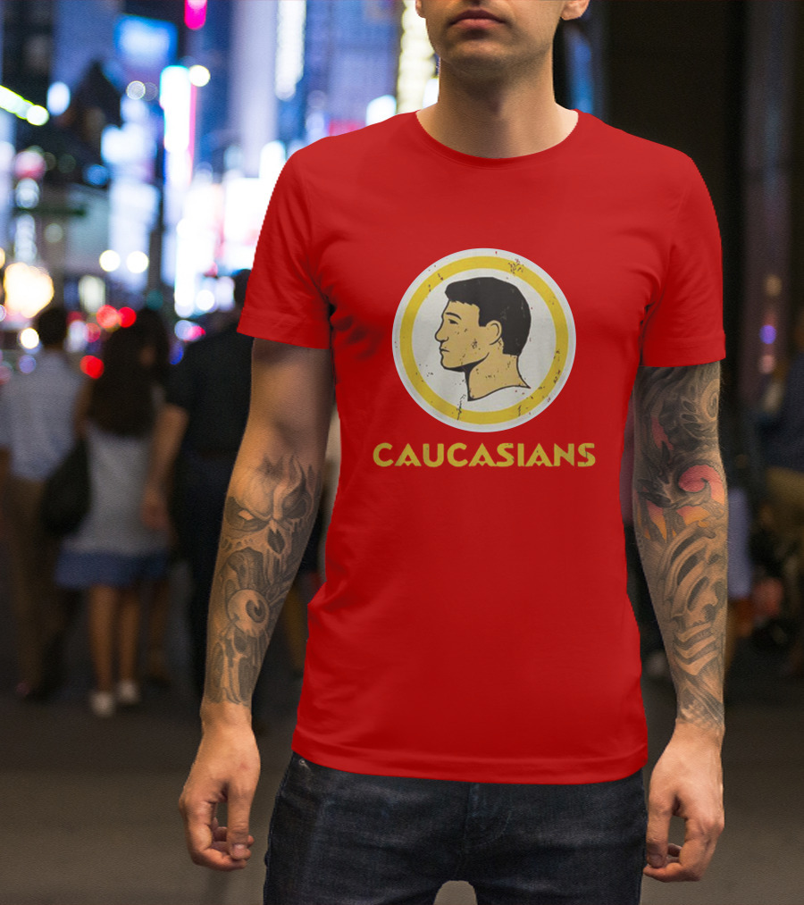 Caucasians Red Circle Profile T-Shirt