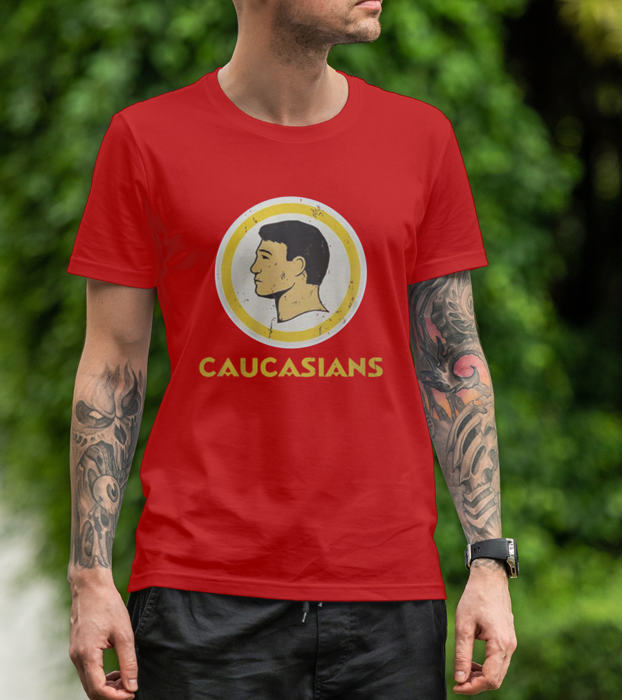 Caucasians Red Circle Profile T-Shirt