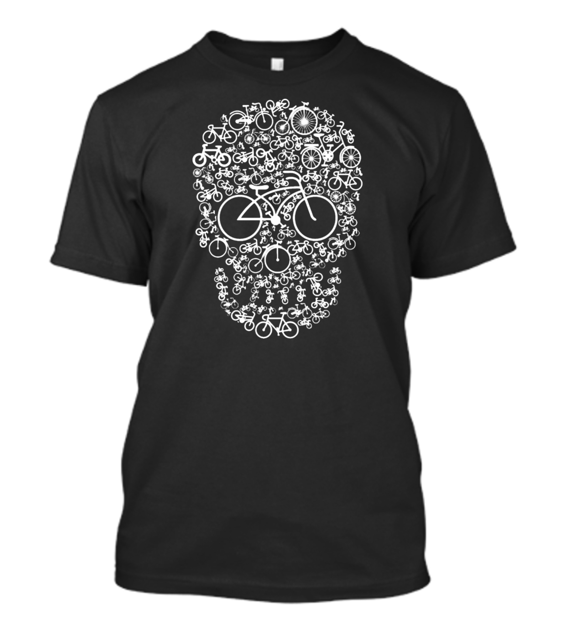 Bicycle Skull Motif For Cycling Enthusiasts T-Shirt
