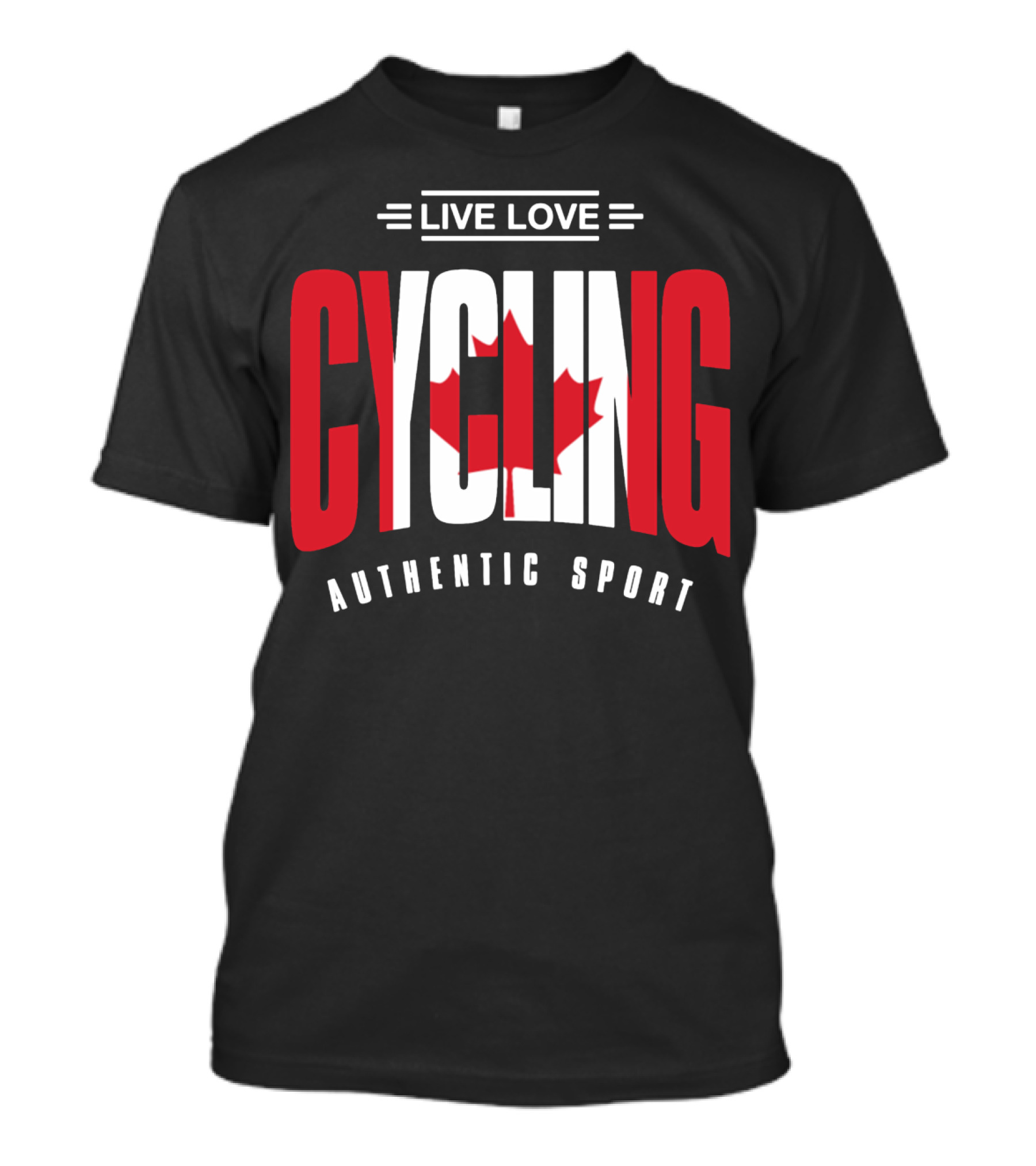 Live Love Cycling Canada Authentic Sport T-Shirt
