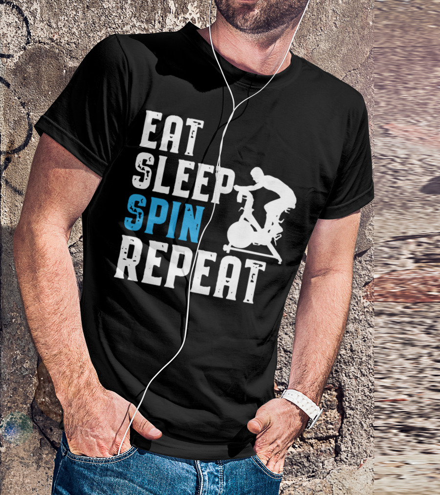 Eat Sleep Spin Repeat Spinning And Indoor Cycling T-Shirt