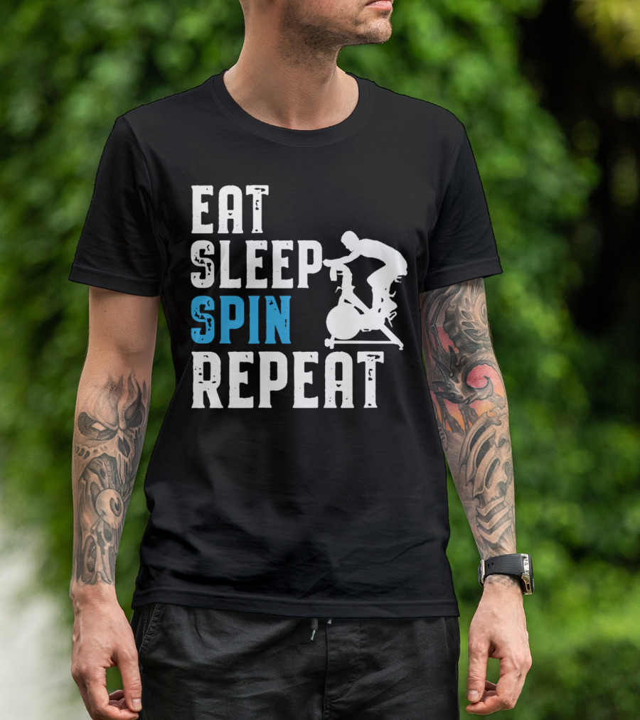Eat Sleep Spin Repeat Spinning And Indoor Cycling T-Shirt