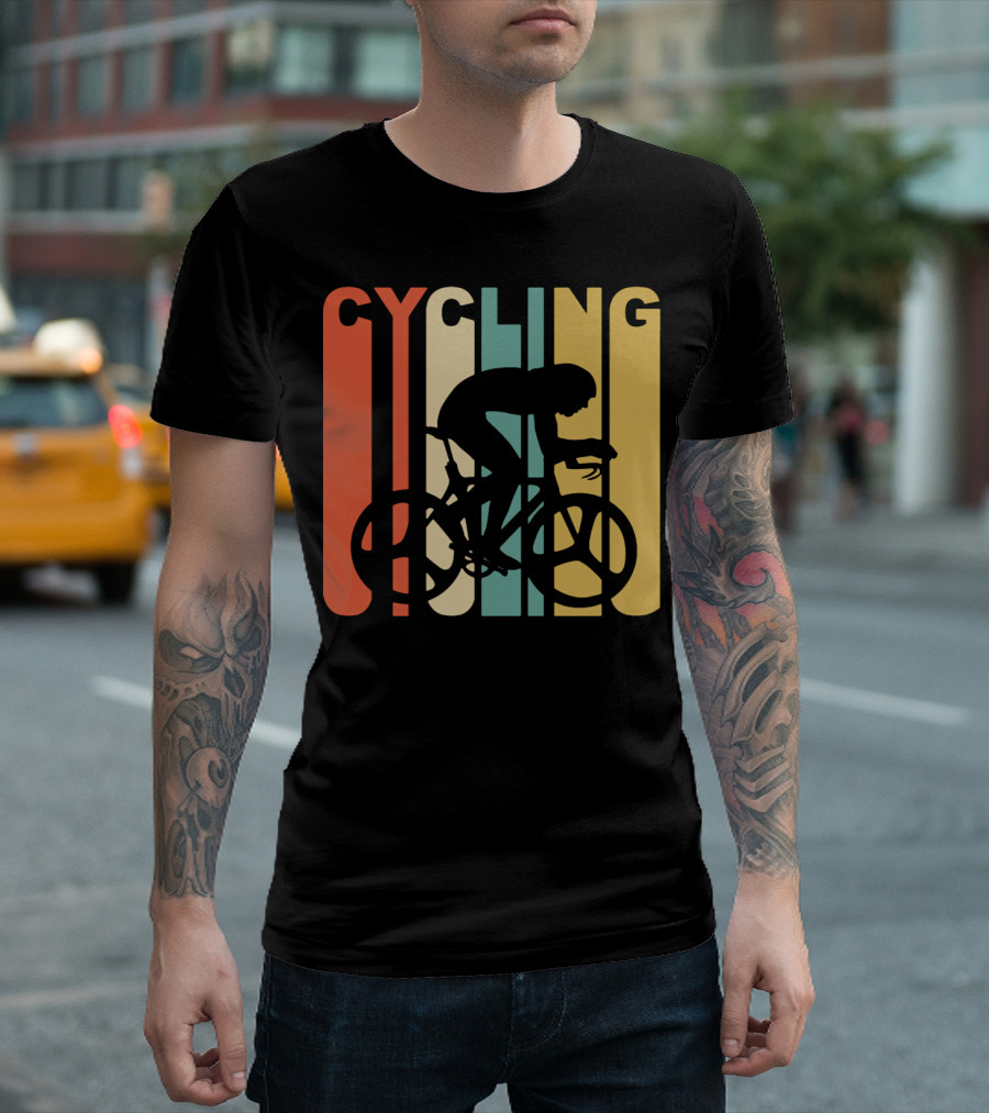 Cycling Retro 1970's Style Cyclist T-Shirt