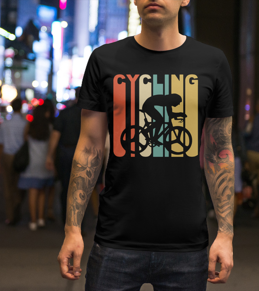 Cycling Retro 1970's Style Cyclist T-Shirt