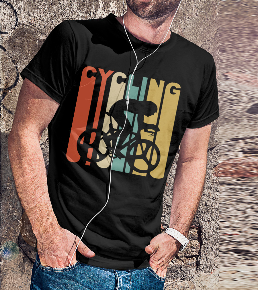 Cycling Retro 1970's Style Cyclist T-Shirt
