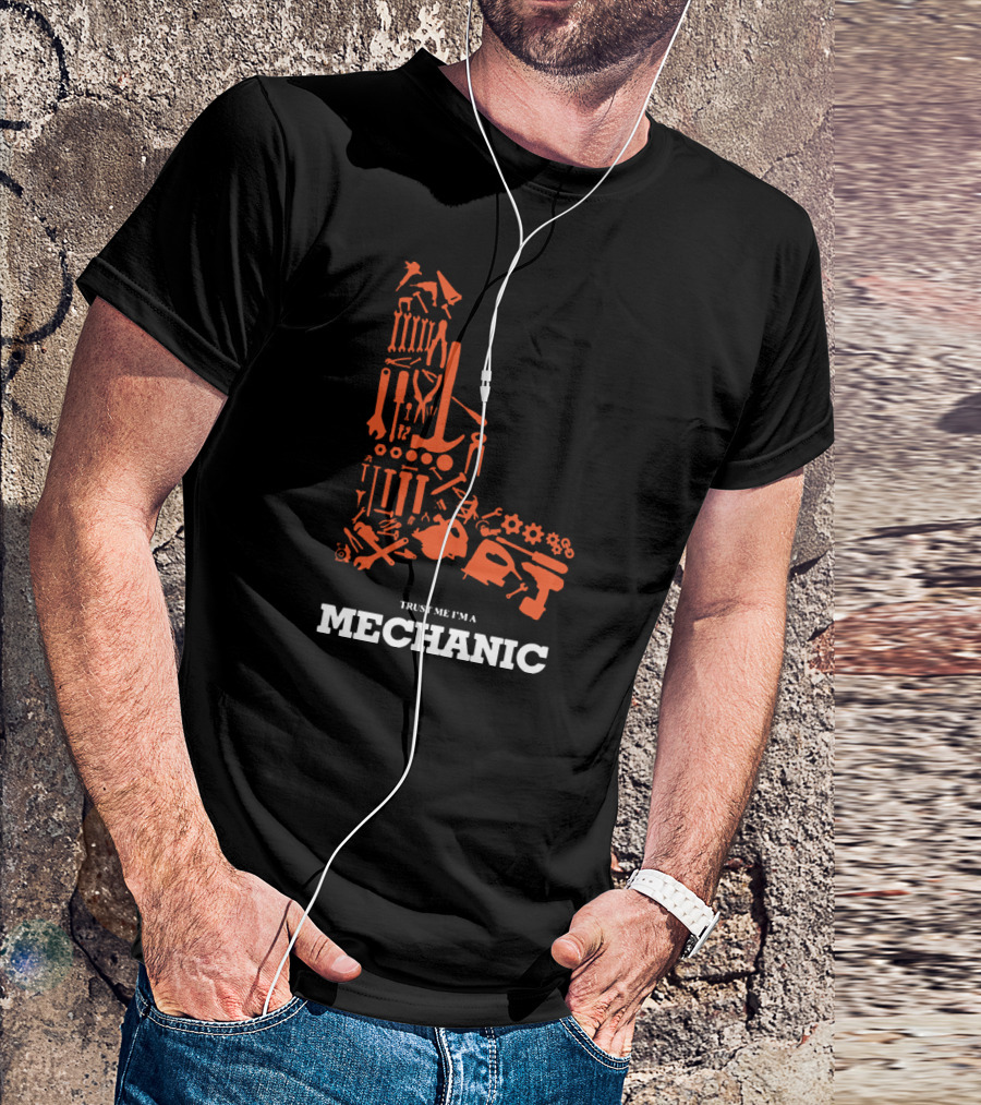 Trust Me I'm A Mechanic Tools Icons T-Shirt