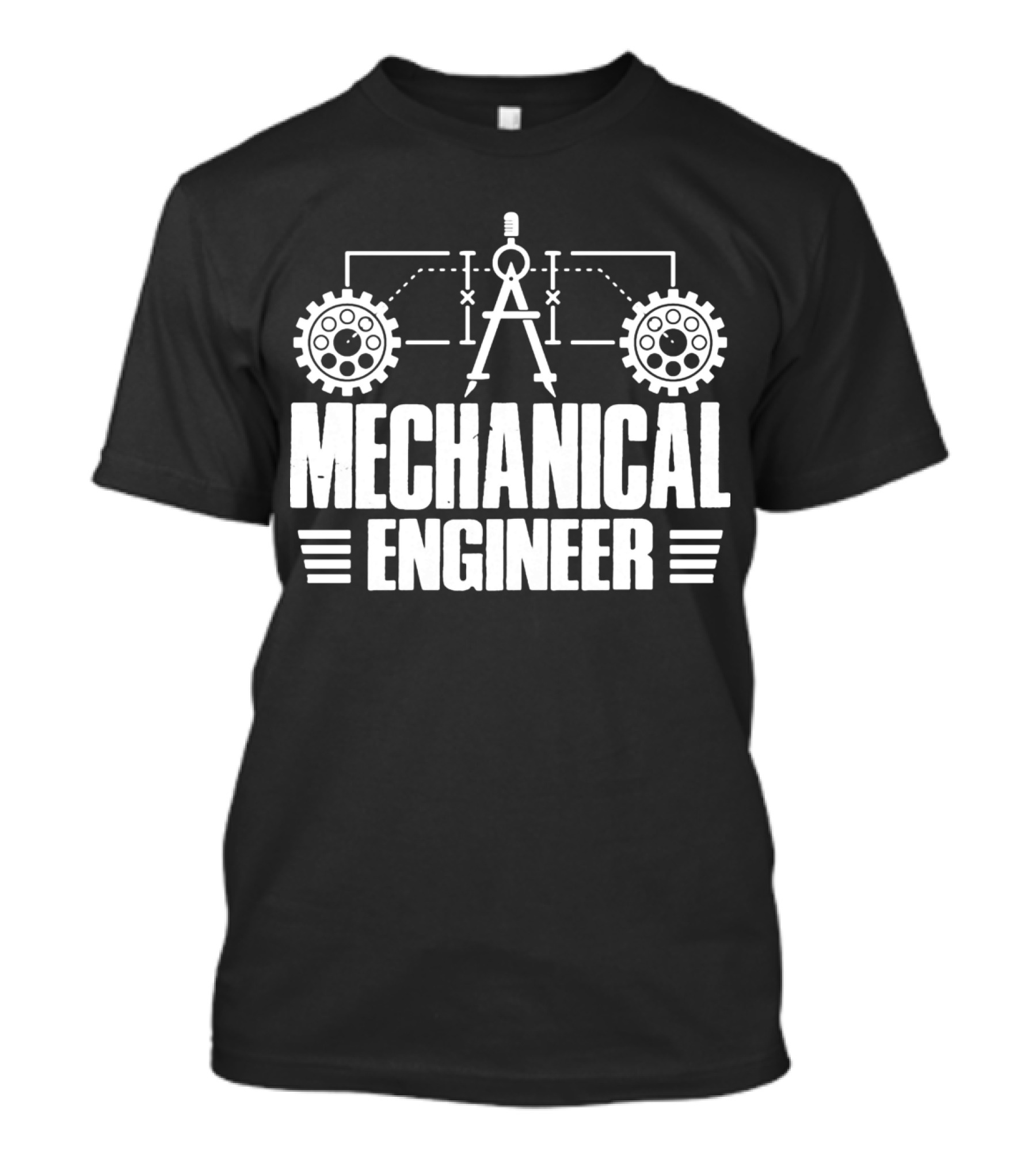 Mechanical Engineer Gears And Compass T-Shirt