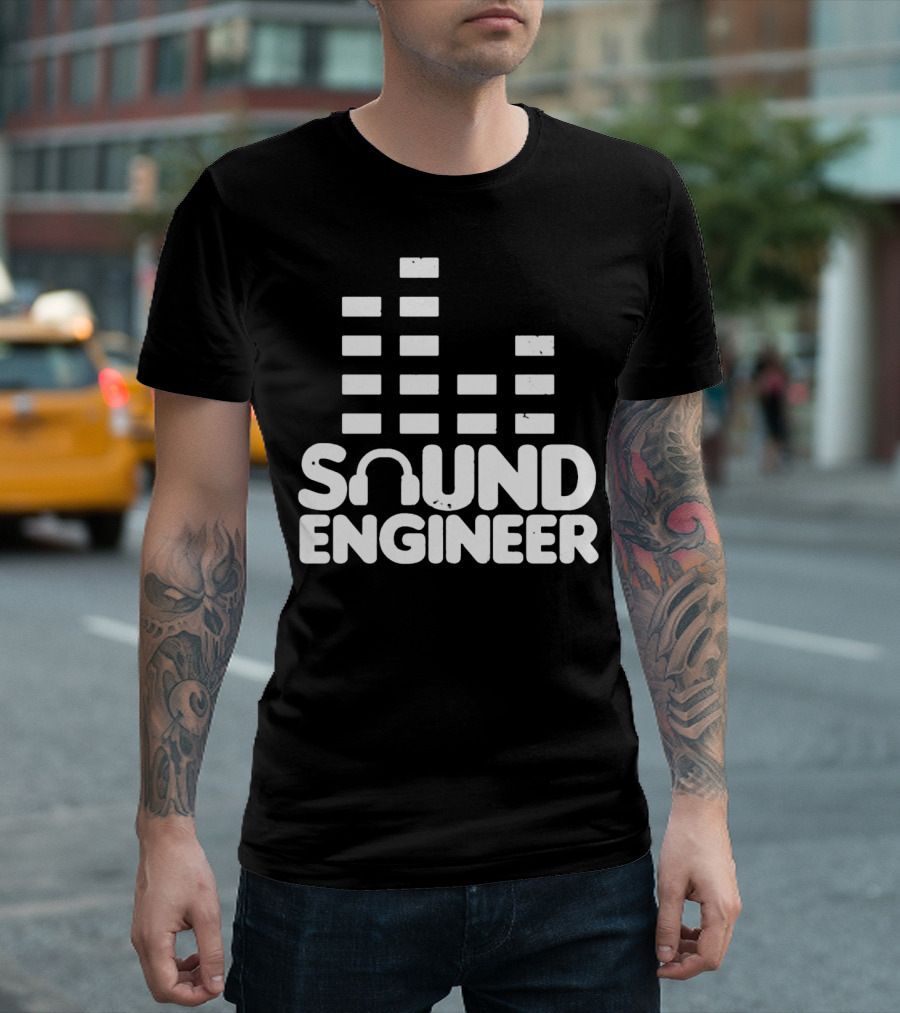 Sound Engineer Equalizer Headphone T-Shirt