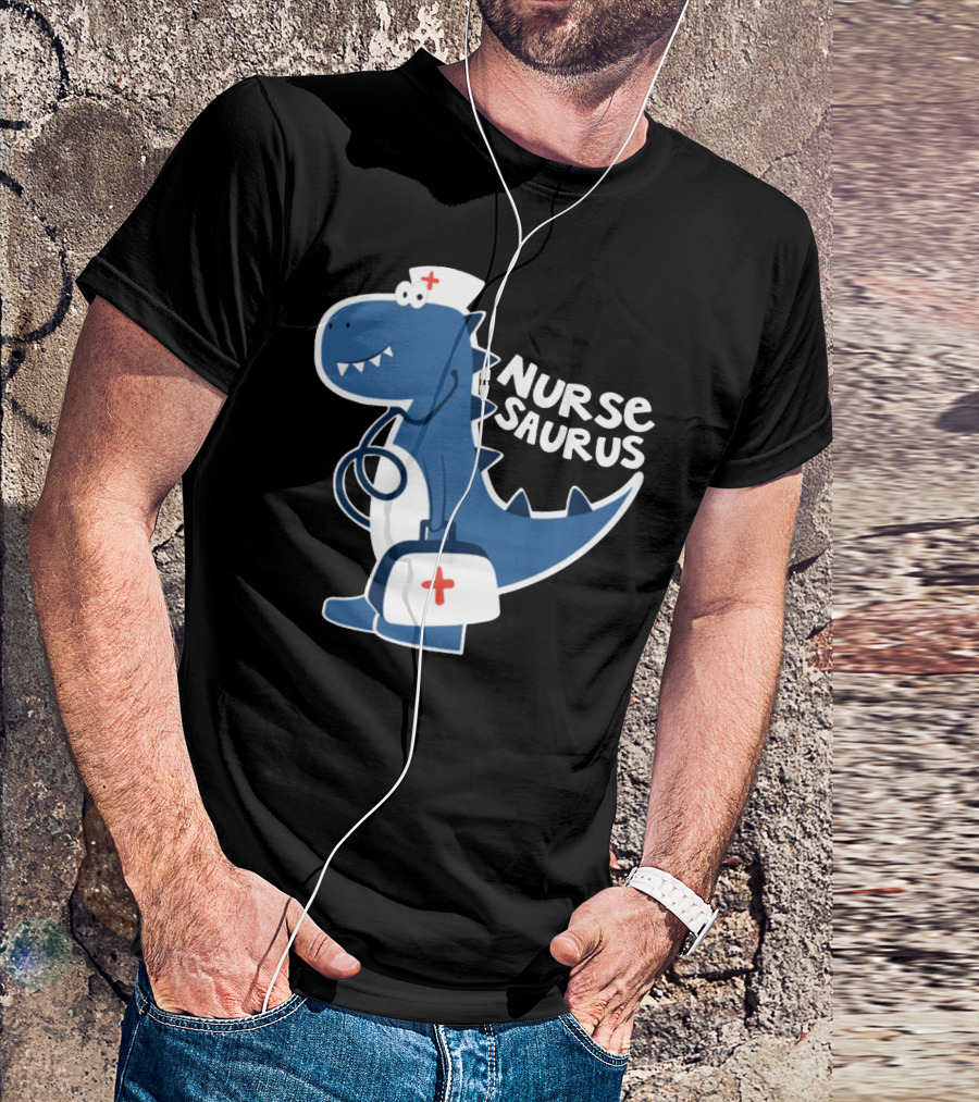 Nurse Saurus With Stethoscope And Medical Bag T-Shirt