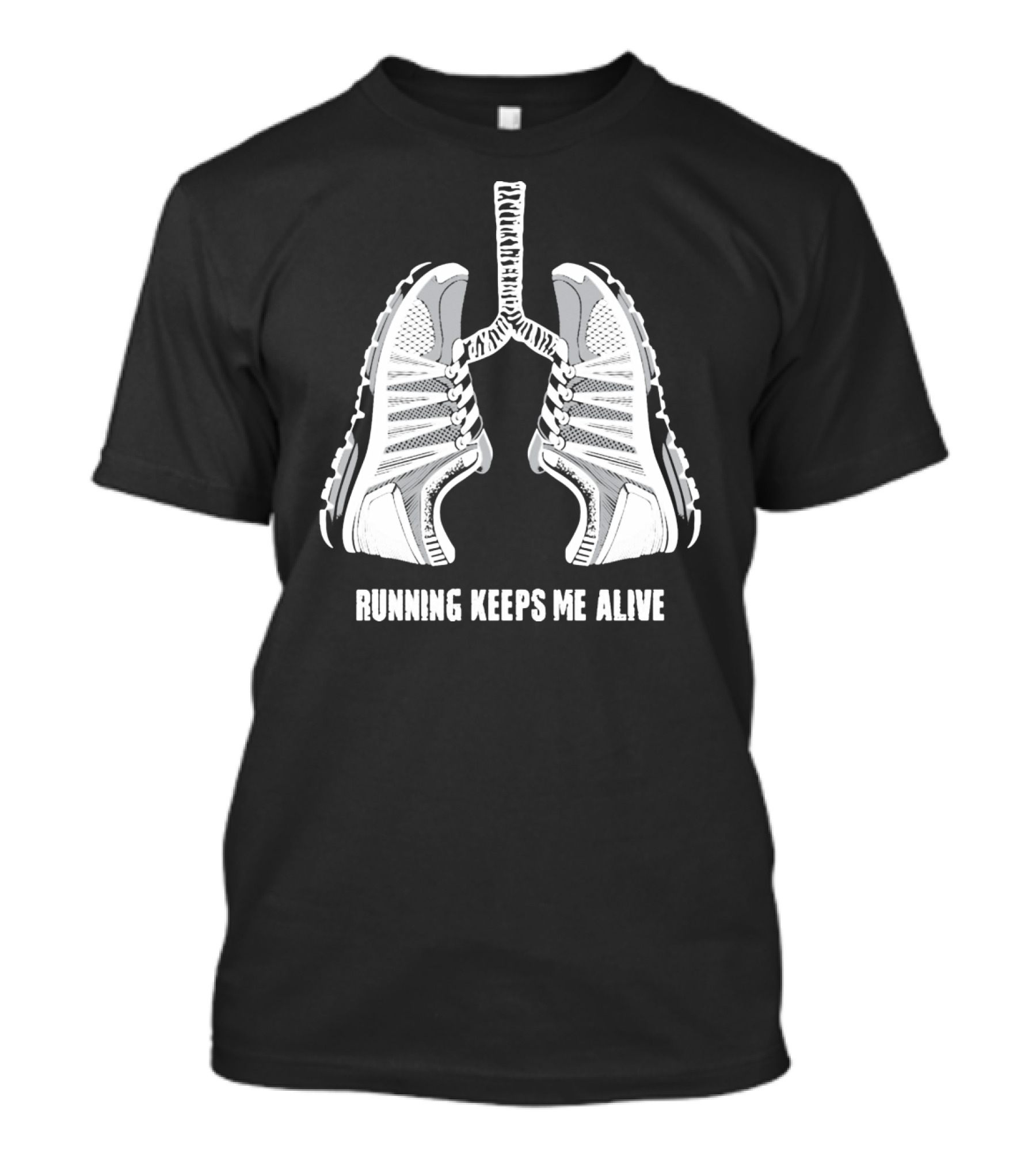 Running Keeps Me Alive Lungs Sneaker T-Shirt