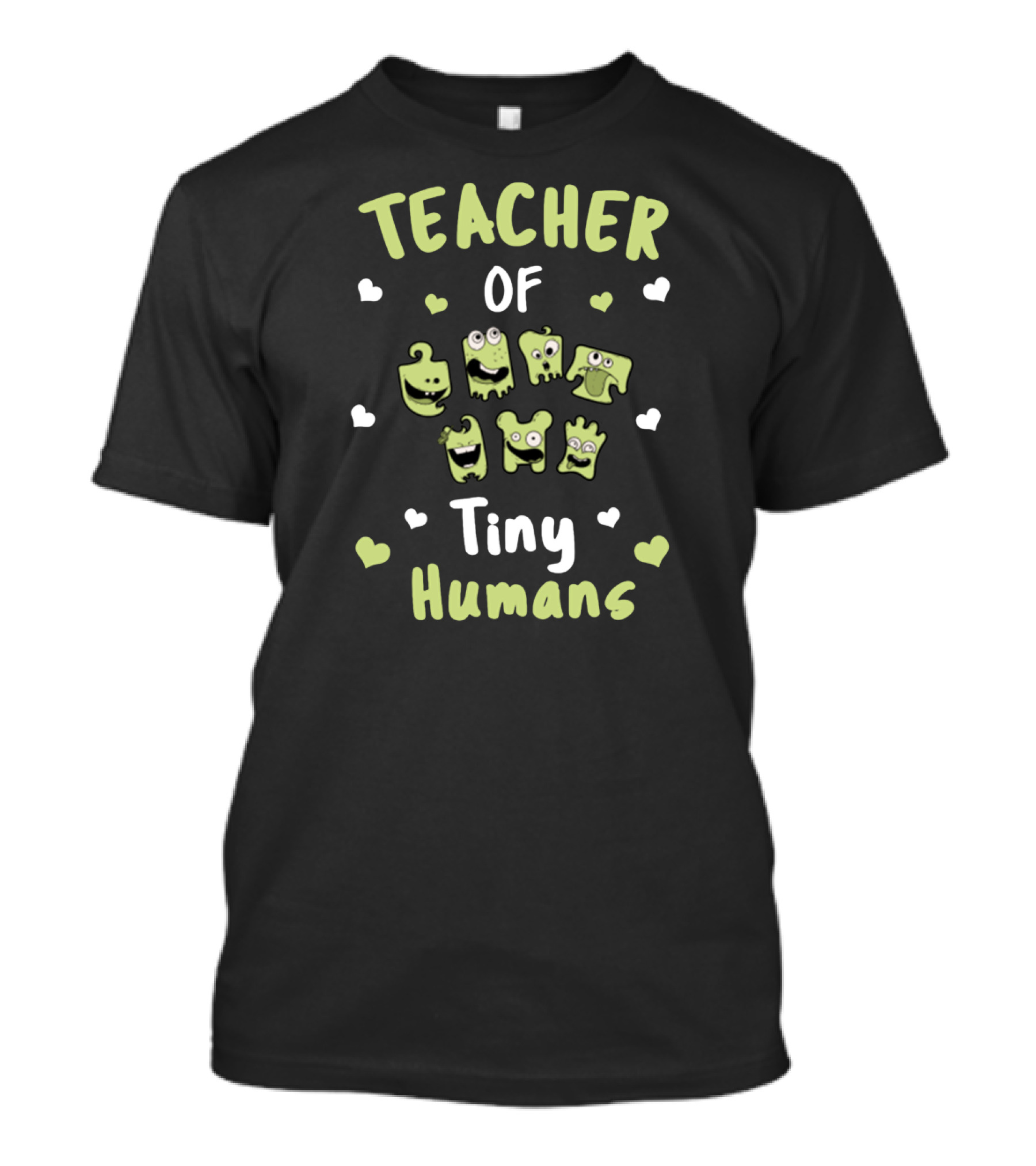 Teacher Of Tiny Humans Cute Monster Hearts T-Shirt