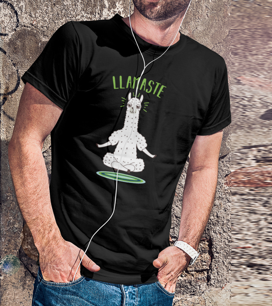 Llamaste Mindfulness Animal Lover Llama In Yoga Pose T-Shirt