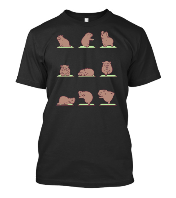 Yoga Lover Funny Hippo Poses For Yoga Enthusiasts T-Shirt