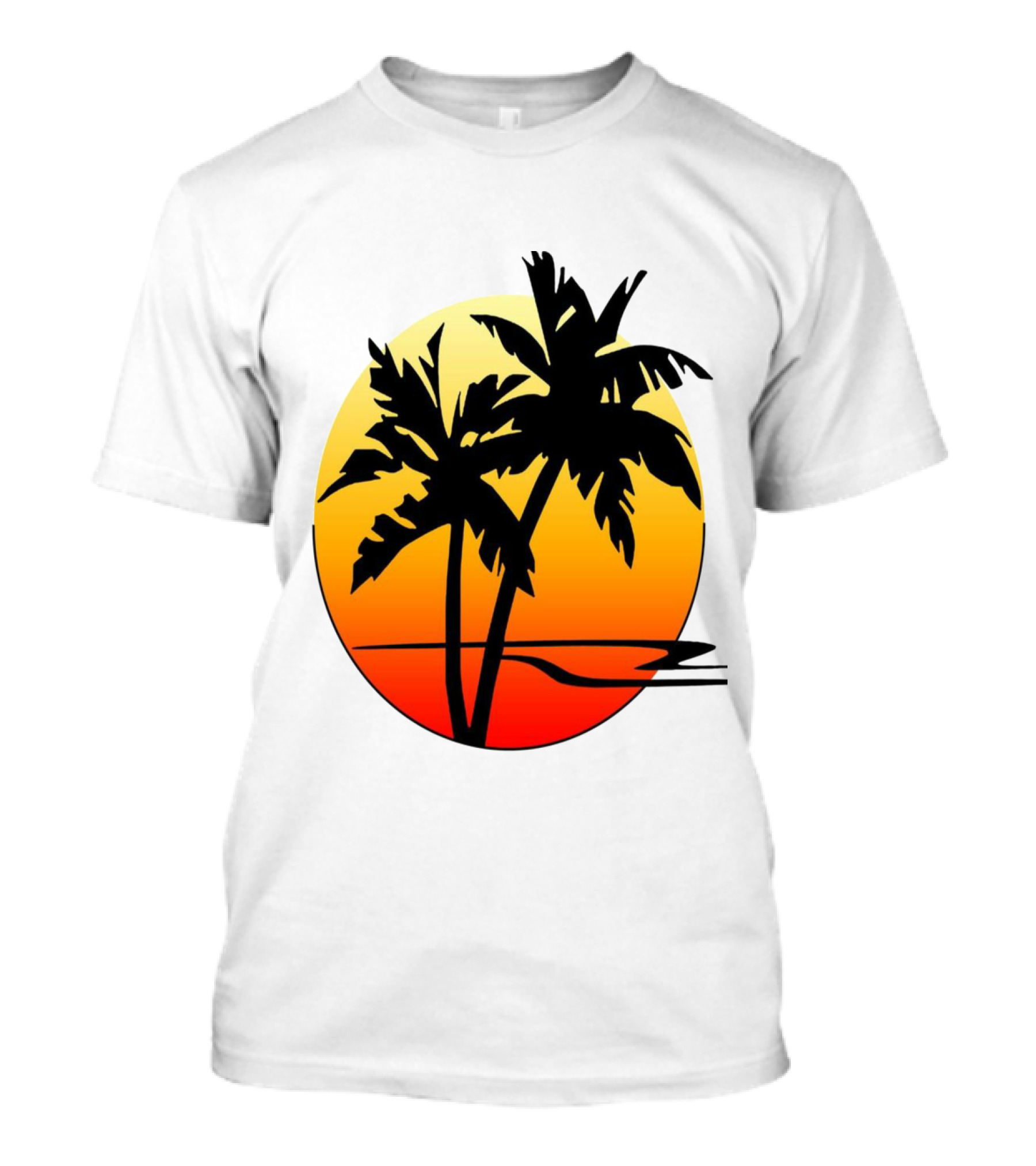 Palm Trees Sunset Summer Holiday Vibes T-Shirt