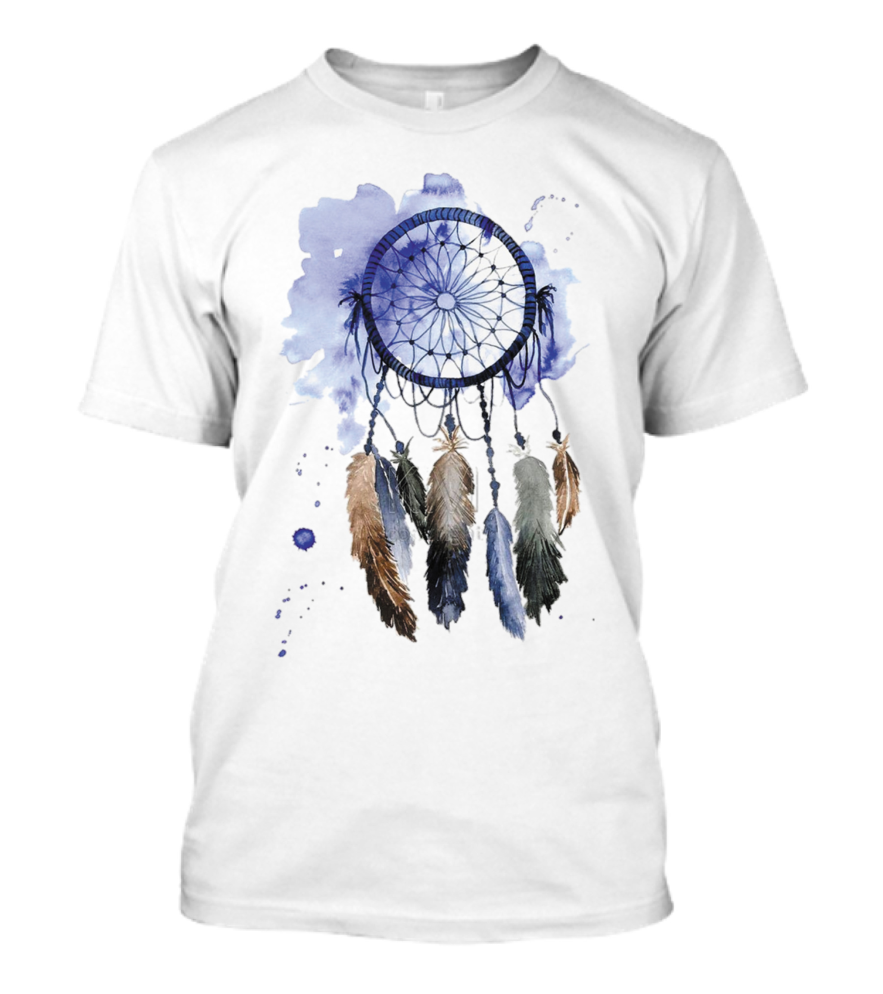 Turkish Dreamcatcher Watercolor Feathers T-Shirt