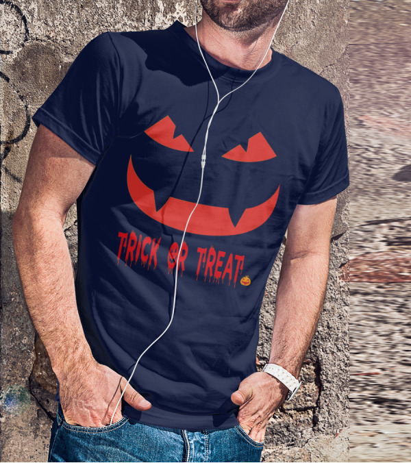 HALLOWEEN Trick Or Treat Jack-o'-Lantern Face T-Shirt