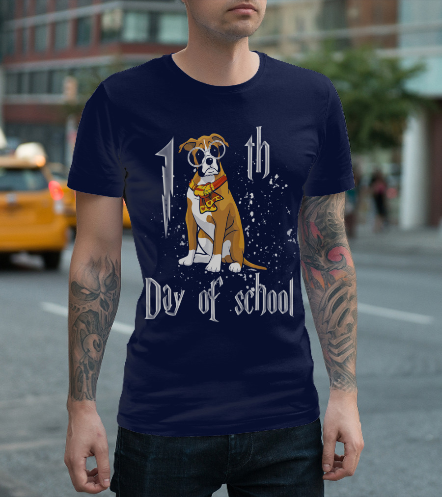 1th Day of School Boxer Dog T-Shirt