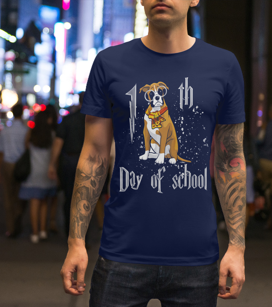 1th Day Of School Boxer Dog T-Shirt