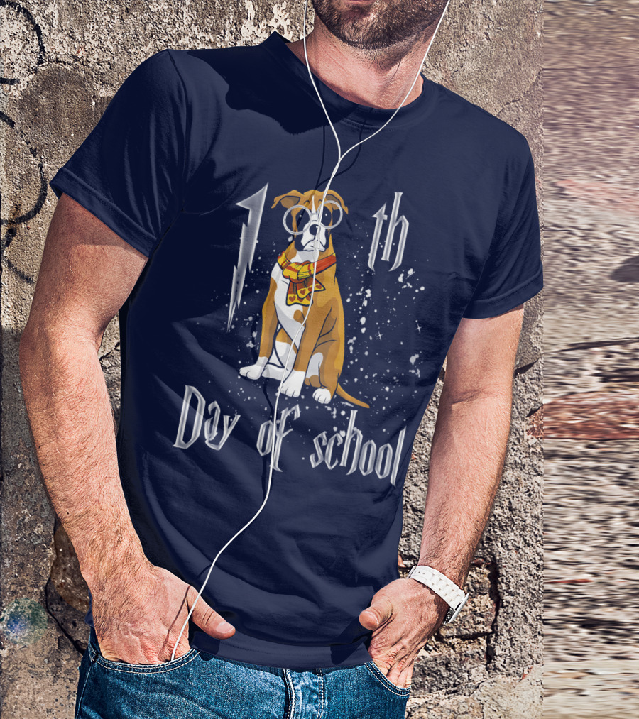 1th Day Of School Boxer Dog T-Shirt