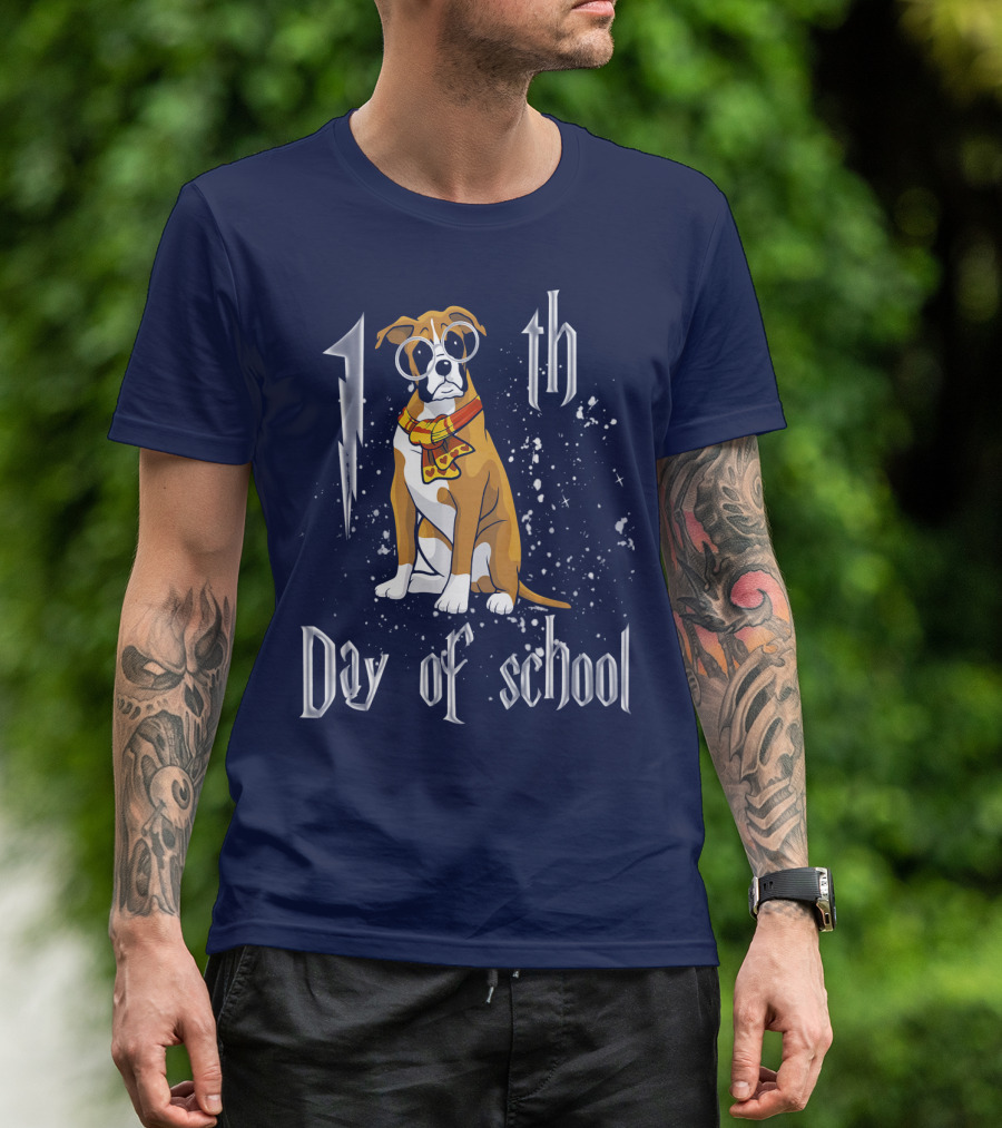 1th Day Of School Boxer Dog T-Shirt