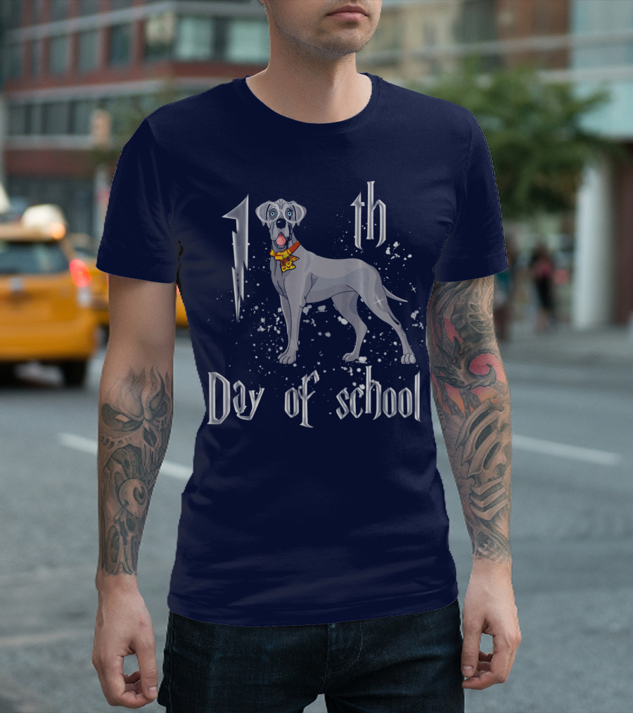 100th Day of School Great Dane Dog Magic T-Shirt