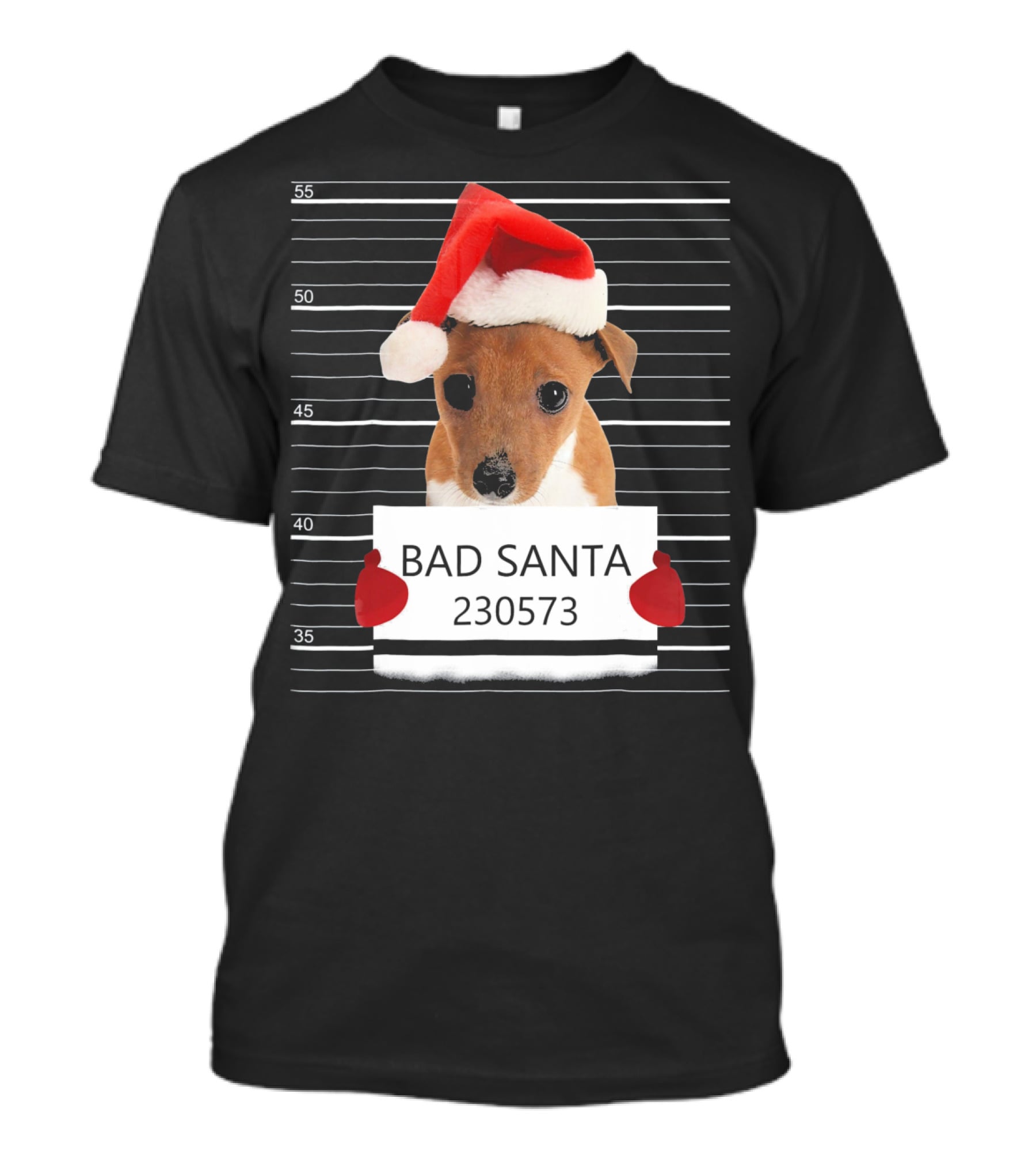 Bad Santa Jack Russell Mugshot 230573 T-Shirt