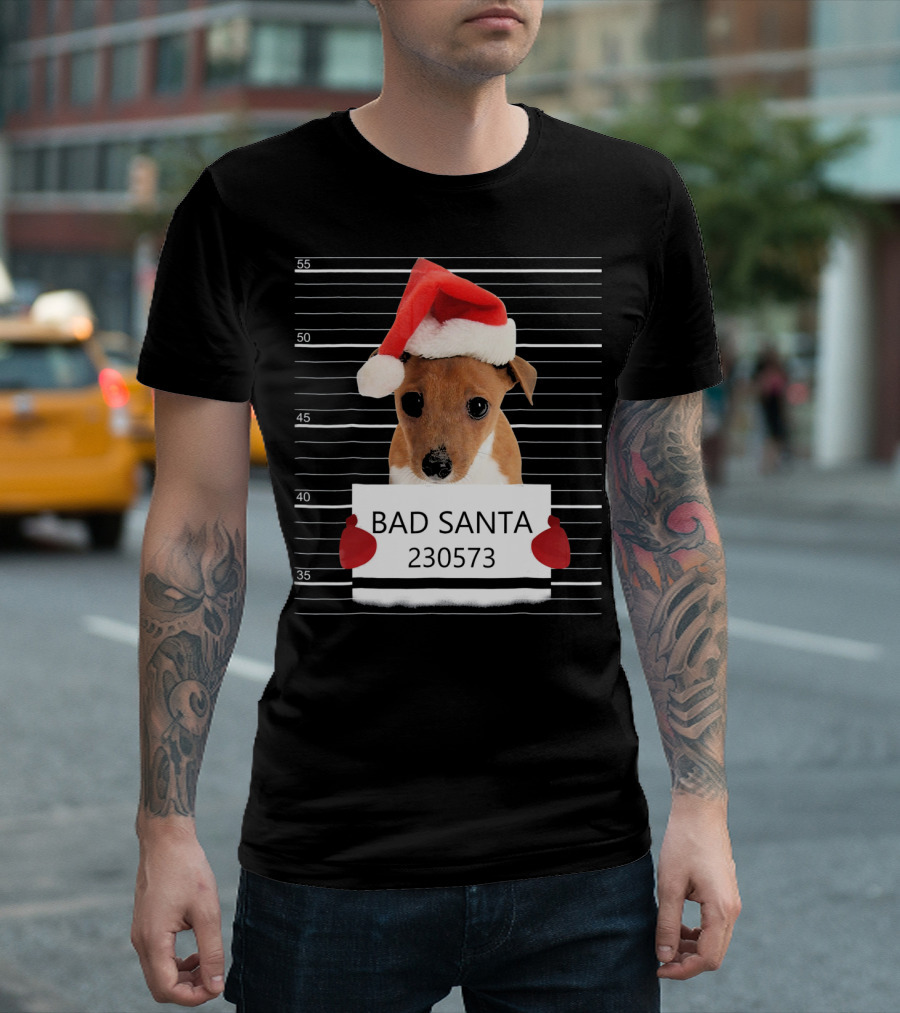 Bad Santa Jack Russell Mugshot 230573 T-Shirt