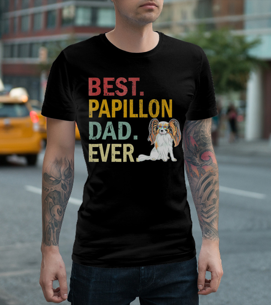 Best Papillon Dad Ever T-Shirt