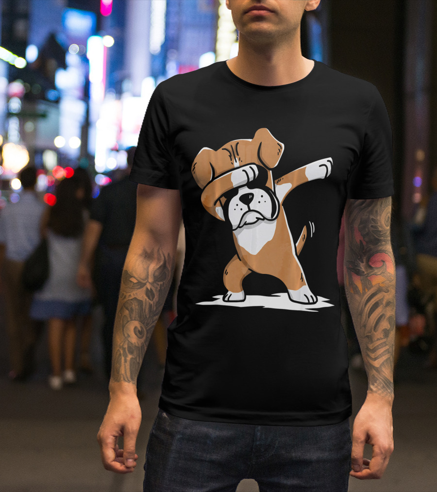 Boxer Dabbing Funny Dog Dab Move Playful Pose T-Shirt