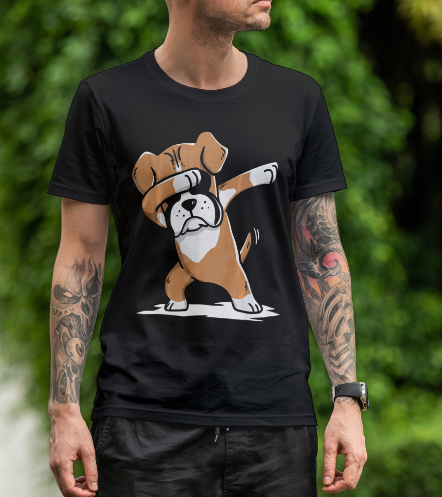 Boxer Dabbing Funny Dog Dab Move Playful Pose T-Shirt