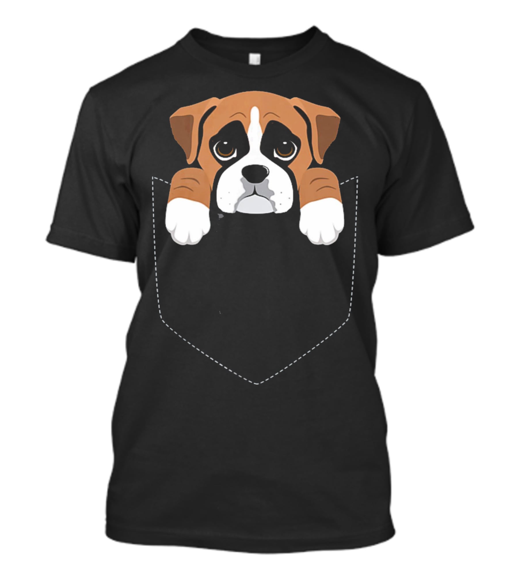 Boxer Dog Pocket Funny Dog T-Shirt