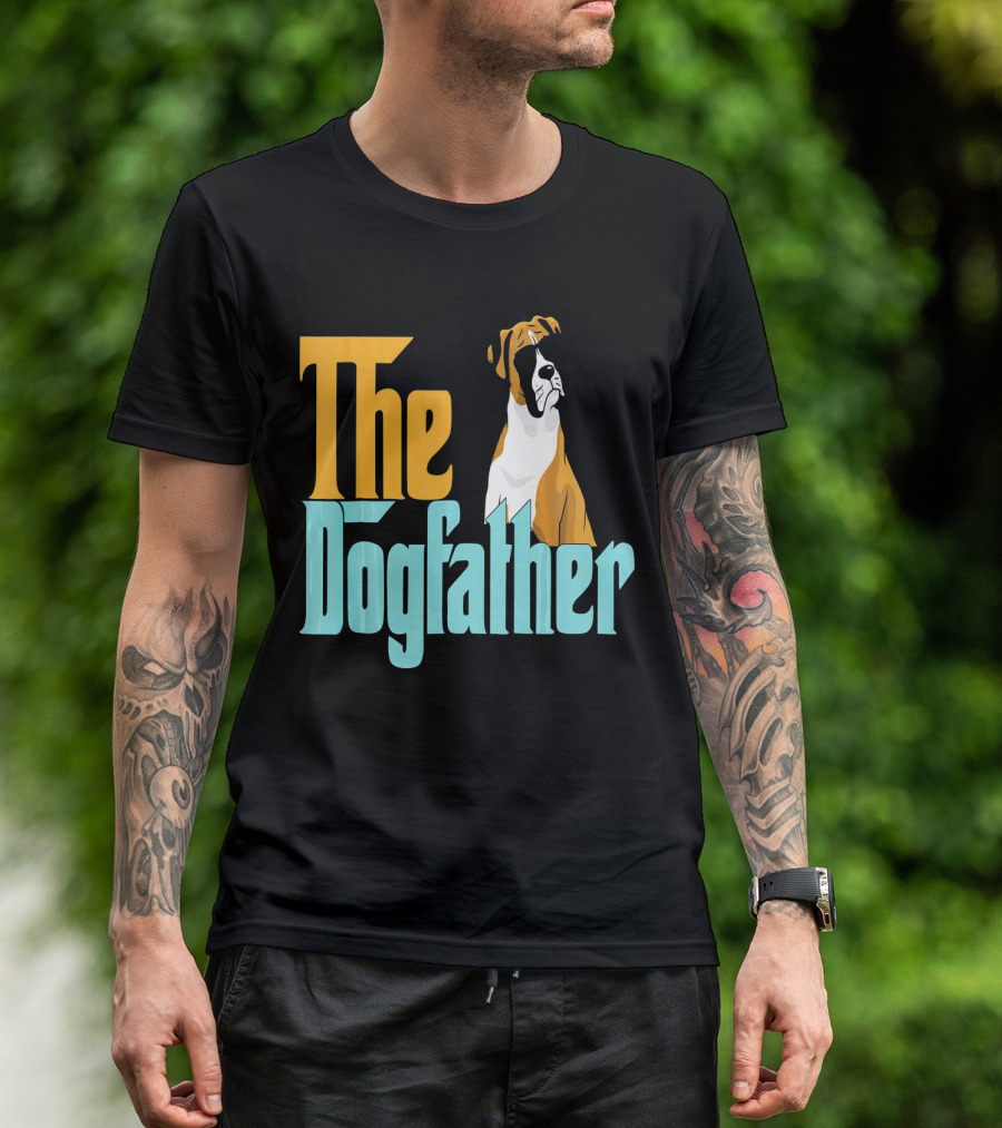 The Dogfather Boxer Vintage Funny T-Shirt