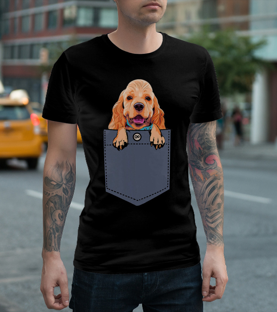 Cocker Spaniel Dog In Your Pocket Cute Canine Companion T-Shirt