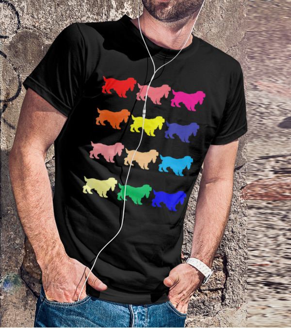 Cocker Spaniel Dog Lovers Multicolored Pop T-Shirt