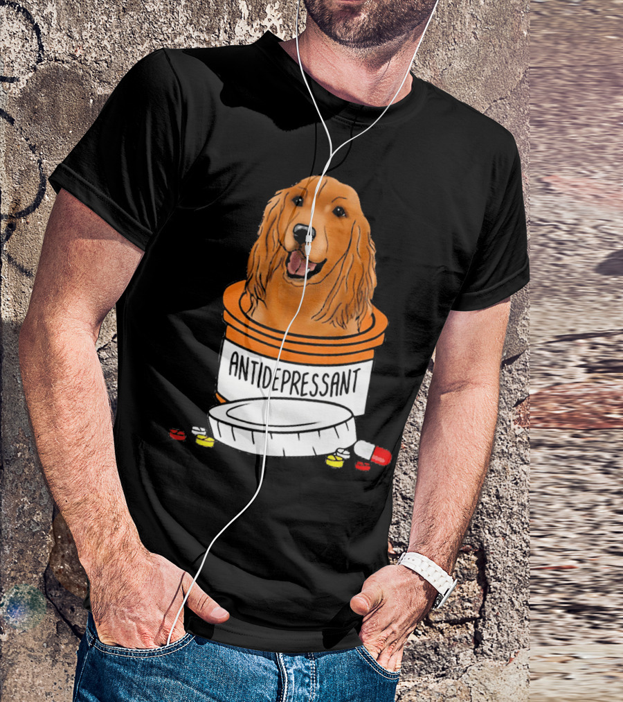 Cocker Spaniel Antidepressant Medicine In Pill Bottle T-Shirt
