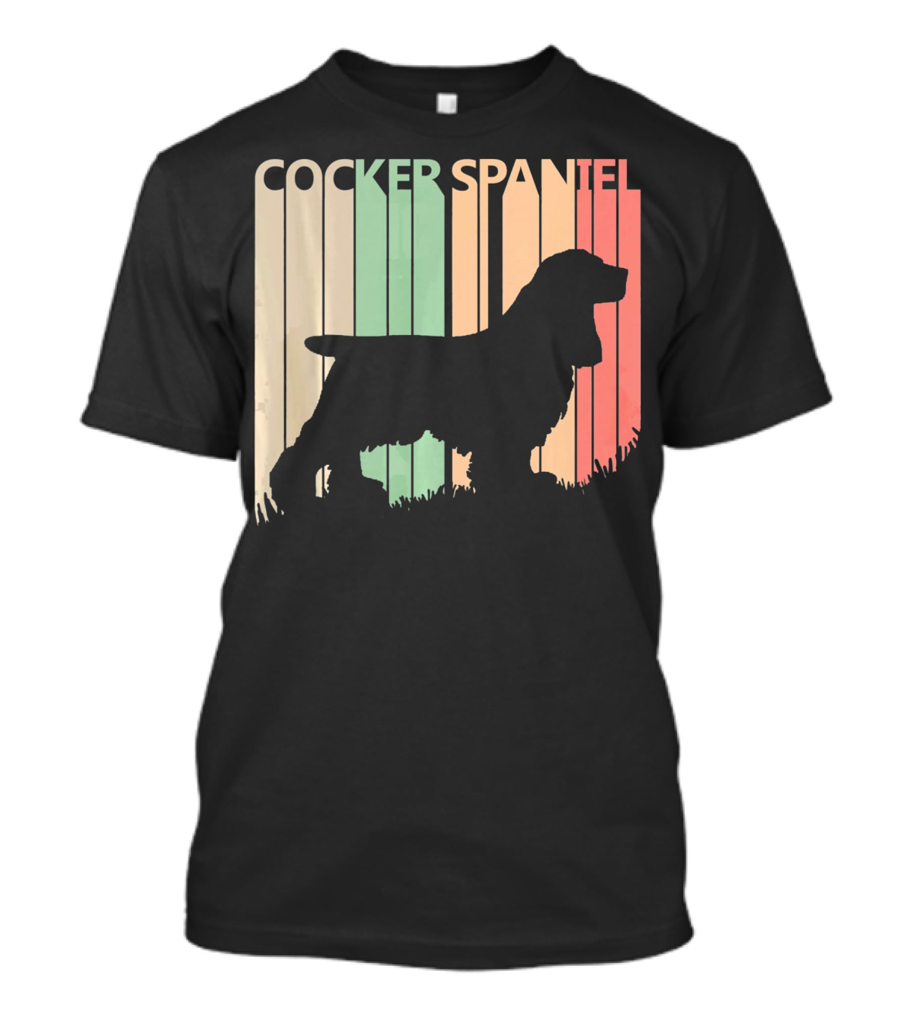 Cocker Spaniel Vintage Silhouette Valentine's Day T-Shirt