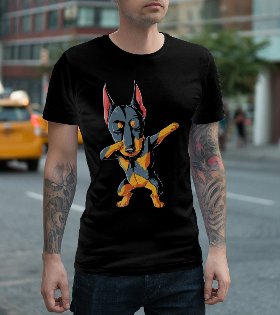 Kids Doberman Pinscher Dabbing Boys Dab T-Shirt
