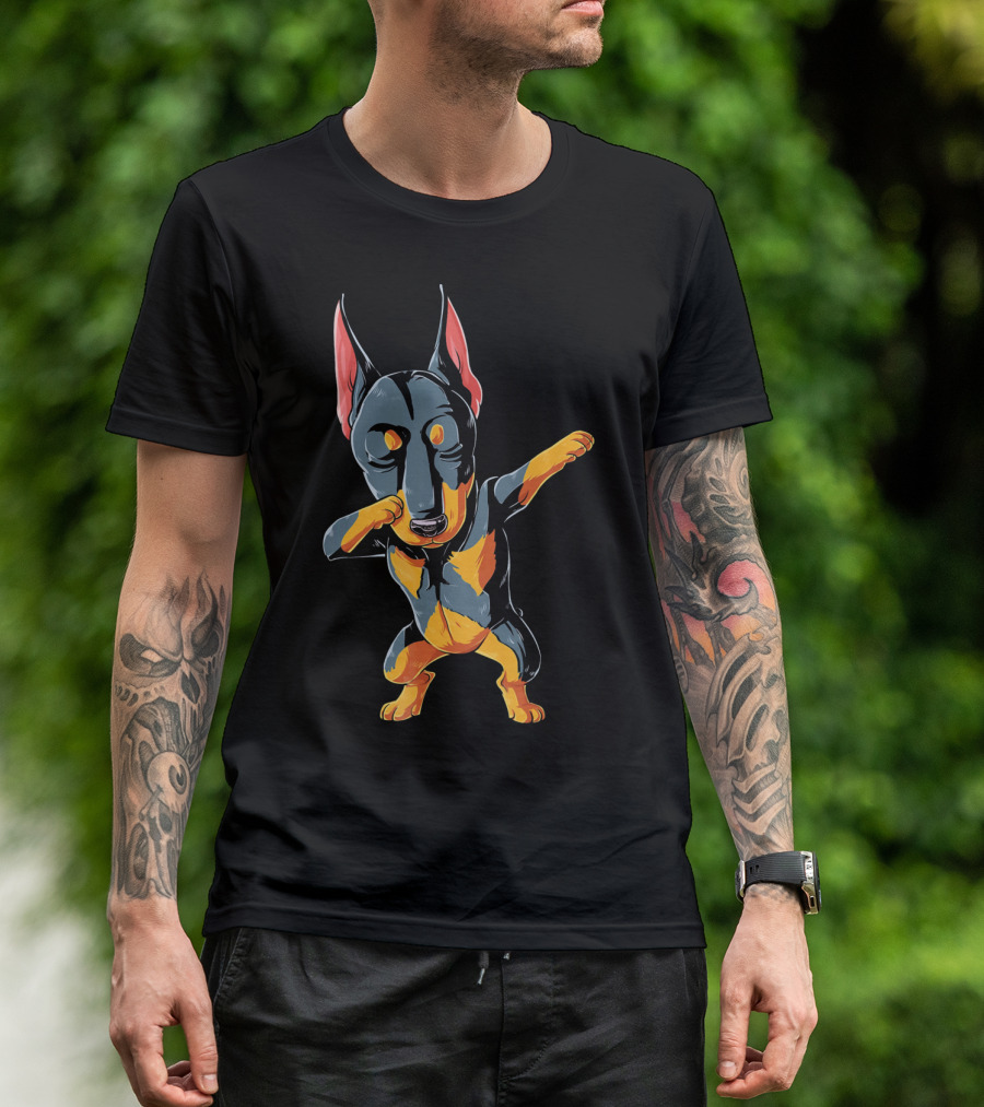 Kids Doberman Pinscher Dabbing Boys Dab T-Shirt