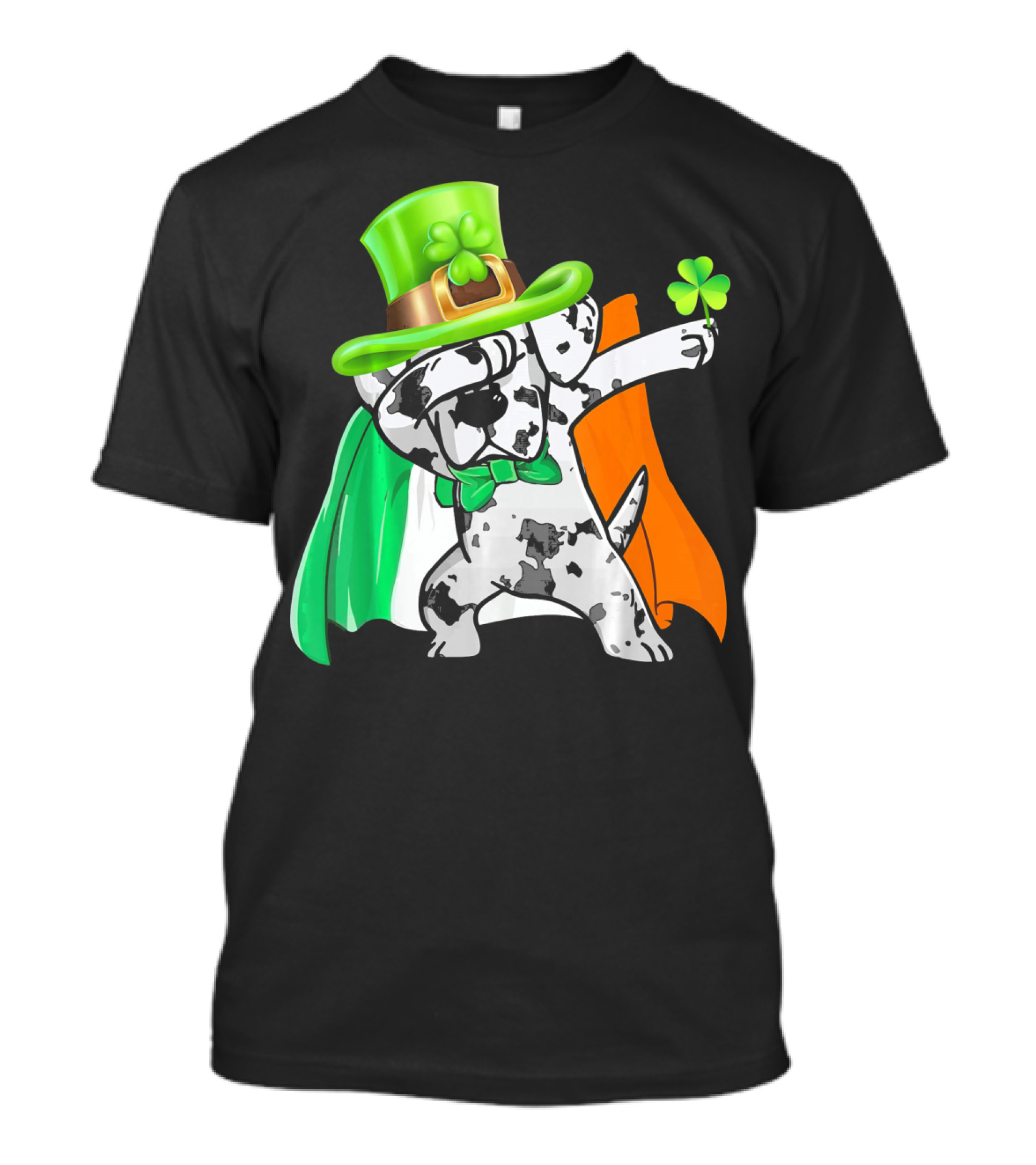 Dabbing Great Dane Irish Flag Shamrock Hat Cape T-Shirt