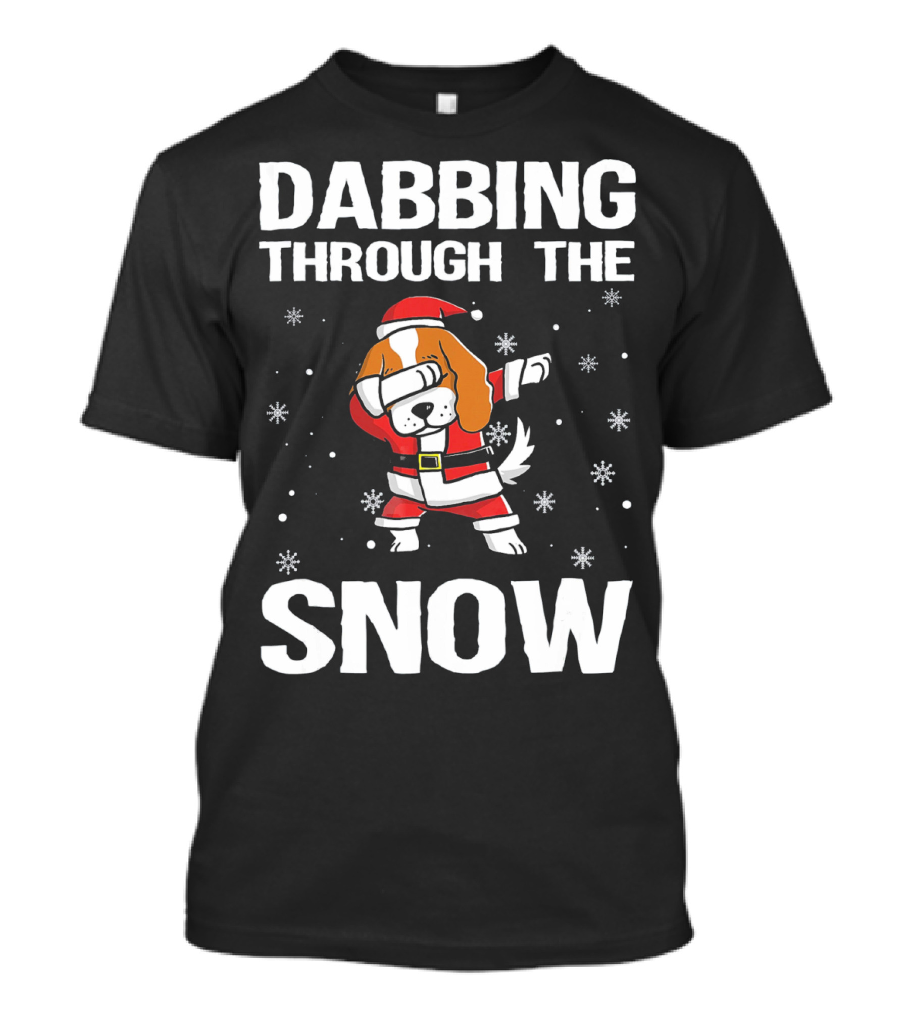 Dabbing Through The Snow Cavalier King Santa Dance T-Shirt