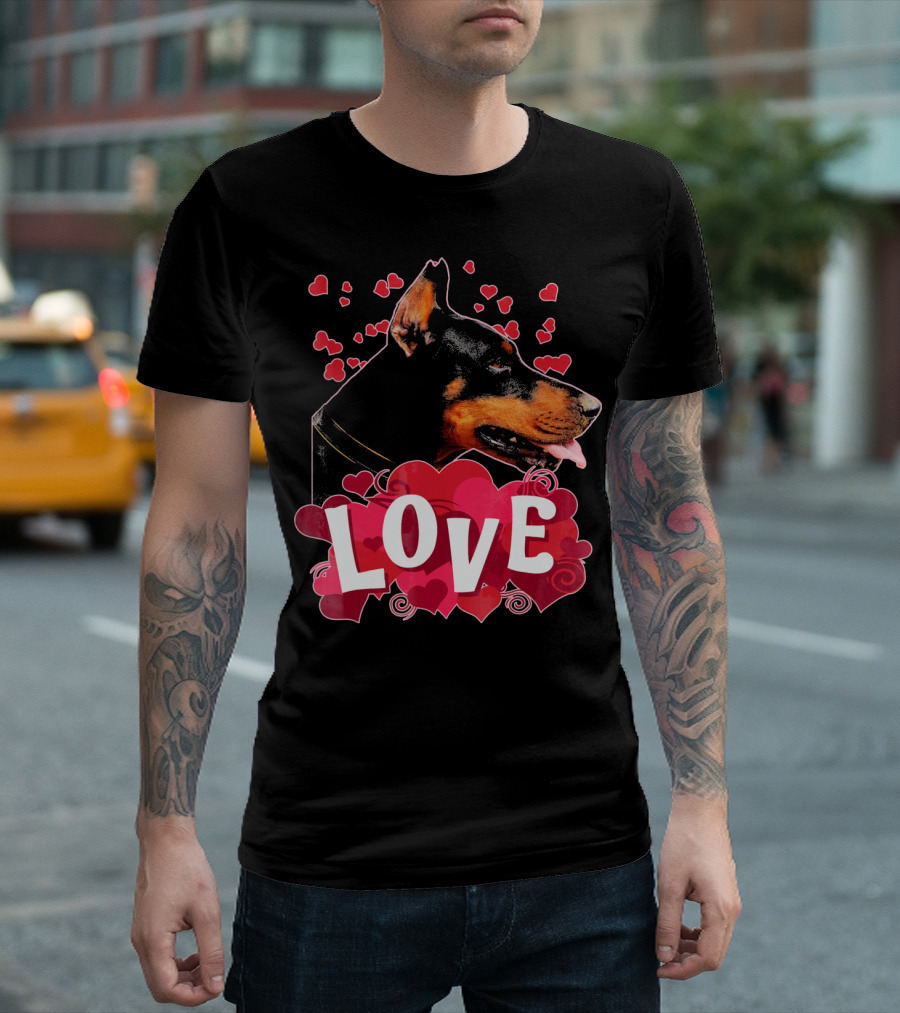 LOVE Doberman Pincher Dog T-Shirt