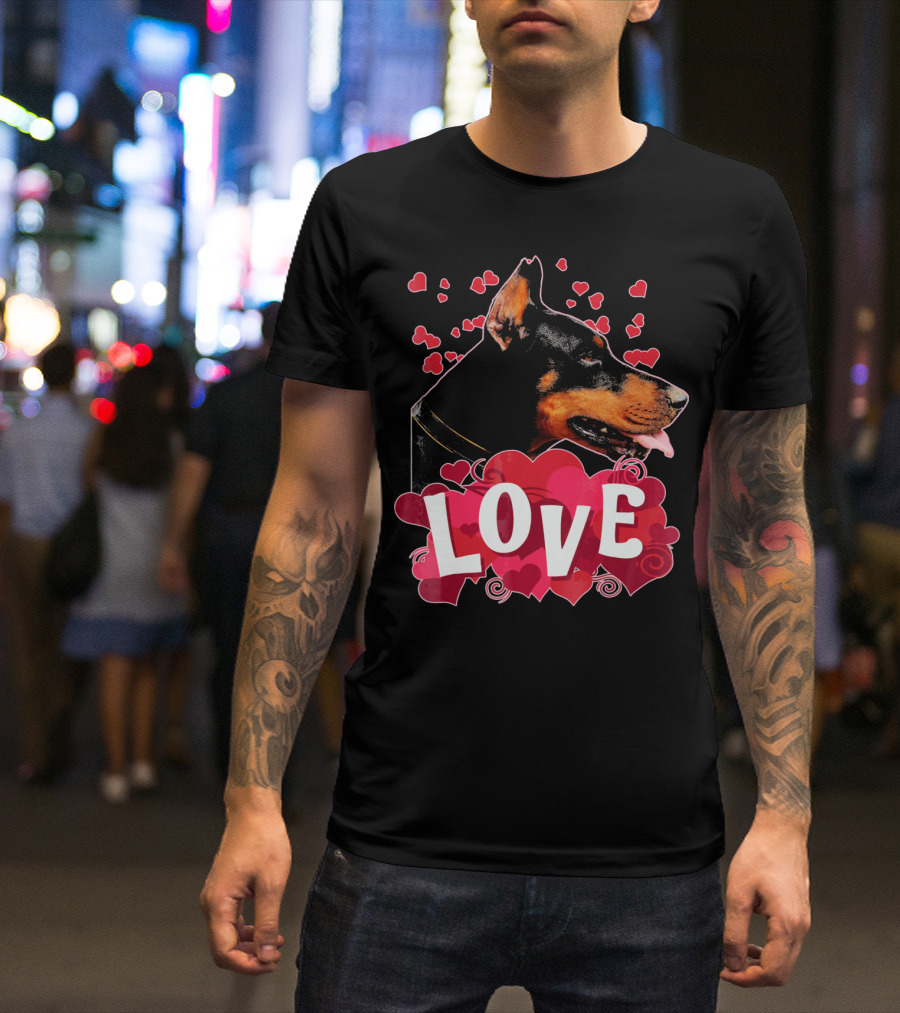 LOVE Doberman Pincher Dog T-Shirt