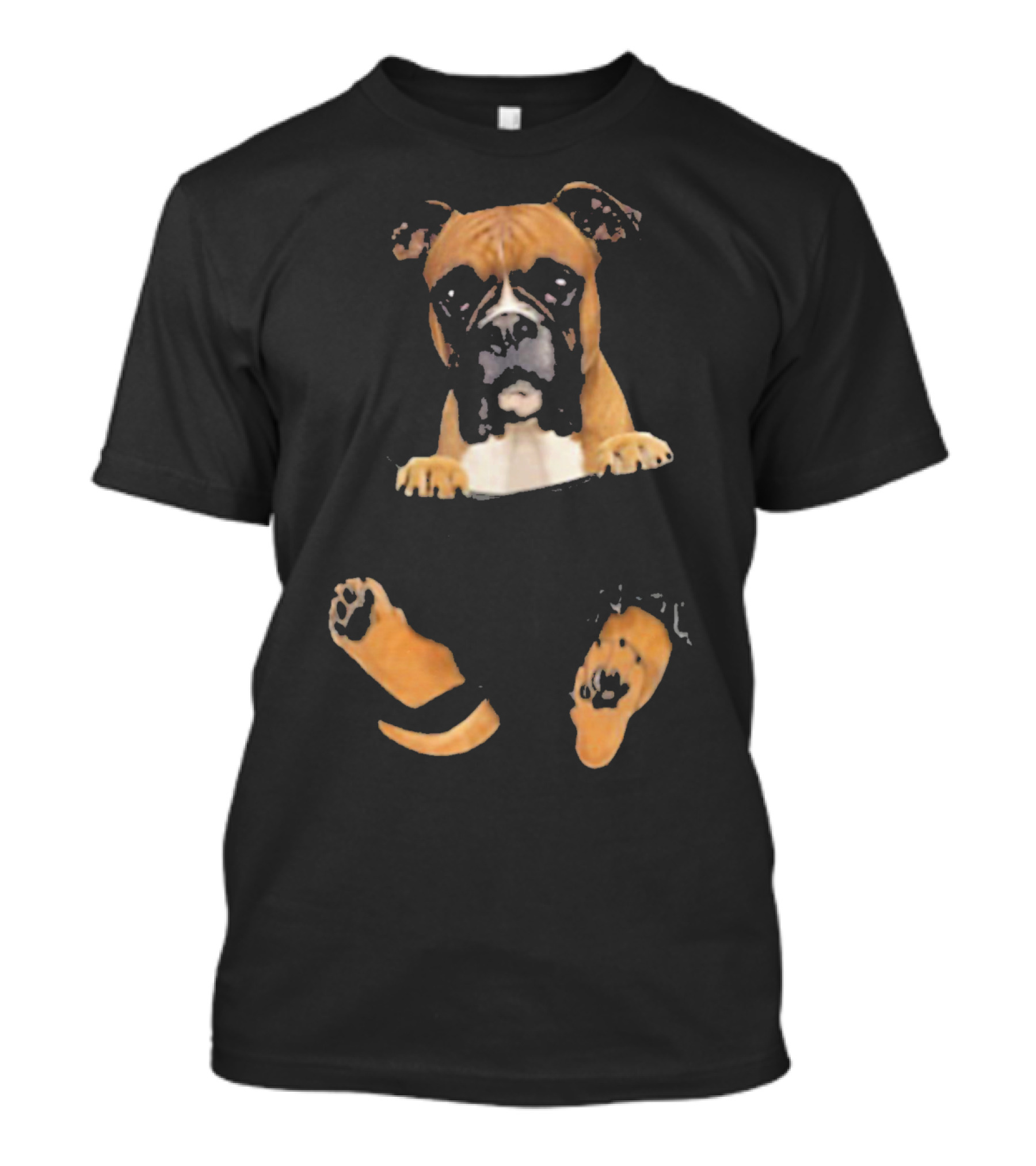 Dog In Your Pocket Boxer Puppy Peeking Out T-Shirt